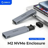 Aluminijsko kućište sa dual USB sučeljem A Type-C, Tijelo SSD podržava ključ NVMe SATA NGFF M &B Ključ SSD hard