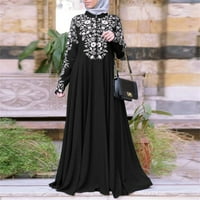 Ženske muslimanske haljine Kaftan Arap Jilbab Abaya Islamska čipkasta šiva maxi haljina