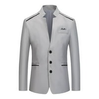 Blazer za muškarce muški Slim Fit casual Sports kaput s jednim grudima od ovratnika jakne za muški vjenčani maturant