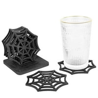 Spider Web Design Placemat Halloween Coaster Spider Web Design Izdržljivi drveni stol placemat za festival kuće