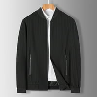 Paptzroi muški jesenski modni casual leisure prugasti tanki džepni jakna gornji kaput bluze