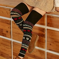 Djevojke dame žene božićno toplo bedro visoko preko čarapa koljena duge pamučne čarape pletene tople čarape čarape