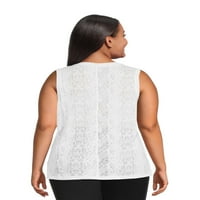 Avia žena plus size Burnut Snakeskin Print Top