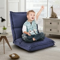 ; Unutarnja podesiva podna stolica s 5-smjernim sklopivim mekim dječjim kaučem za igranje, smeđa plava