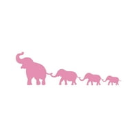 Naljepnica za obitelj slonova izrezana pečatom-samoljepljivi vinil - otporan na vremenske uvjete-Proizvedeno u
