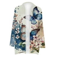 Ženski cvjetni otisak dugih rukava kimono kardigan labavi prekrivanje casual bluza vrhova casual print kardigan