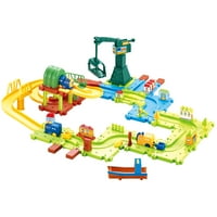 Vlak za igračke za malu djecu - set luksuznih plastičnih vlakova s podesivim tračnicama i vlakovima na baterije