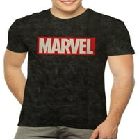 Marvel Logo Mineral Wash Men i Big Men's Grafička majica