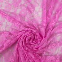 Najlonska čipkasta Tkanina od najlona od ruža s uzorkom-neonski losos