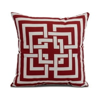 _ ,, Grčki novi ključ, jastuk s geometrijskim printom, crvena