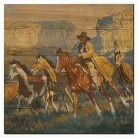 -GALLERIJA KOWboy Day by Daryl Poulin slikati print za tisak