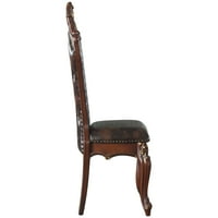Bočna stolica od hrastovine trešnje i umjetne kože