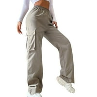 Sive nove ženske trendovske ležerne vrećice za uličnu odjeću s džepovima široke hlače za noge labave kombinezone