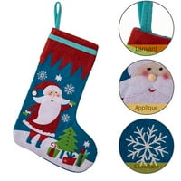 božićne čarape za božićno pakiranje božićne poklon čarape Kreativni crveno-plavi starčev dizajn s visećim užetom