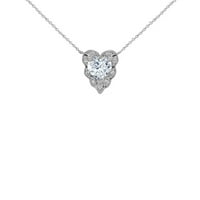 Dijamantni kamen s imenom u obliku srca i ogrlica od srebra: Safir 18