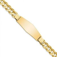 Narukvica za osobnu iskaznicu u obliku mekog dijamanta od žutog zlata s karatnim premazom.