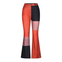 Zermoge hlače za žene plus veličine ženske elastične gumbe za istezanje struka Ispis tankih rastezljivih hlača
