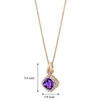1. ogrlica od ljubičastog ametista jastučić od ružičastog zlata 14k, 18