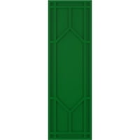Ekena Millwork 15 W 62 H TRUE FIT PVC SHAKER FIKSNI BOLES TRENTER, Viridian Green