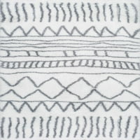 Marokanski tepih od paperja, 3 '3 5', Siva