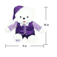 Vrijeme praznika Božić 15in Snježna pahuljica Teddy Purple Plush igračka