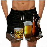 Muške hlače na rasprodaji Muške široke pivske kratke hlače s printom brzo sušeći kupaći kostim sportske gaće hlače