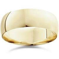 Visoko polirani zaručnički prsten od 10k žutog zlata