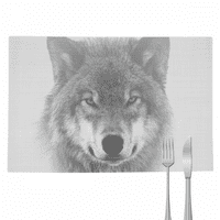 Sivi vukovi lovi žestoko art deco modni placemat pad kuhinja tkana toplinska otporna jastuk pravokutnik