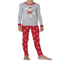Identični obiteljski pidžama Setovi, božićne Pidžame s majicom Djeda Mraza i hlačama u festivalskom stilu, odjeća