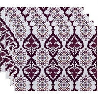 Jednostavno Daisy 18 14 Bombay Geometric Print Placemats, set od 4