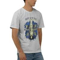 Muška majica-Svečana majica, pamučna modna Casual majica s okruglim vratom i kratkim rukavima, male sive majice
