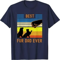 Smiješna majica s najboljim krznenim tatom na svijetu, Vintage Retro majica za vlasnike pasa i mačaka