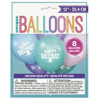 Jedinstvene industrije kasni kolač 16 Višebojne rođendanske balone, grof