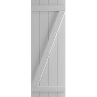 Ekena Millwork 1 2 W 32 H TRUE FIT PVC Four Board Pridružena ploča-n-batten kapke W Z-Bar, Primedd