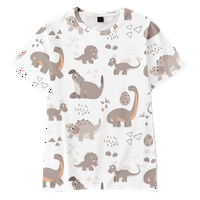 Božićne majice s grafičkim printom dinosaura za dječake i malu djecu, majice kratkih rukava za dječake i djevojčice,
