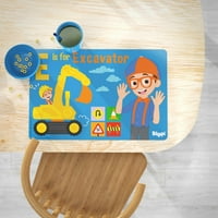 Zak dizajnira Blippi za višekratnu upotrebu BPA besplatno djecu plastična placemat, Blippi