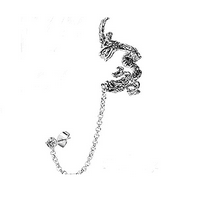 Mesingani lanac dizajna letećih zmajeva povezan s čistim CZ stud ušima uši