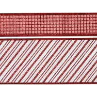Svečana crveno-bijela traka od slatkiša i crvene vrpce, 21 inča, količina