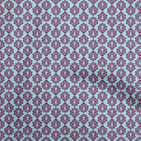 Jednobojna pamučna tkanina od batista u arktičkoj plavoj boji, geometrijski pribor za prošivanje, tiskana tkanina
