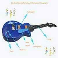 Elegantoss elektronska glazbena igračka gitara sa zvukom i svjetlima za djecu, plava