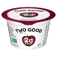 Dva dobra donja šećerna trešnja aromatizirana grčka jogurt s niskom masnoćom, 5. oz