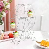 + Srebrni Kreativni stalak za torte u obliku Ferris kotača željezne šalice stalak za odlaganje kolača stalak za