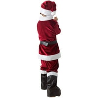 Kostim Djeda Mraza za dječake, otmjeni kostim za božićnu baršunastu zabavu