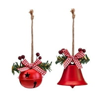 BOŽIĆNO DRVE Zvono visoke izdržljivosti Crvene bobice Dizajn s vrpcama živopisne boje široka boja ukrasni metalni