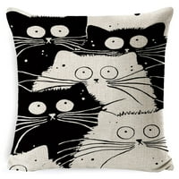 Kipliki na veliko dvije mačke i ljubav s uzorkom sofe za Auto ukrasi za dom lanena jastučnica