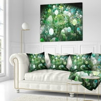 Uzorak molekula Green Green Fraktal - Sažetak jastuka za bacanje - 18x18
