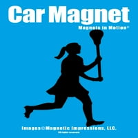 Magneti u pokretu automobilski magnet za ženske igračice Lacrosse Black