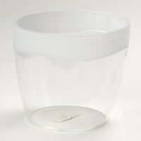 Prozirna košara za smeće s mat završnom obradom i rebrastom teksturom
