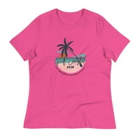 Ženska opuštena majica s logotipom na zaljevskoj obali