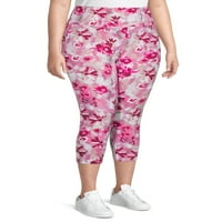 Terra & Sky Women's Plus Size Tiskane gamaše Capri